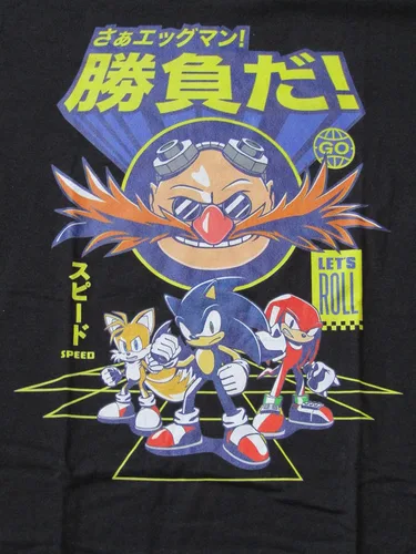 Miniatura 2 de Sonic The Hedgehog Group Art - Camiseta negra para hombre