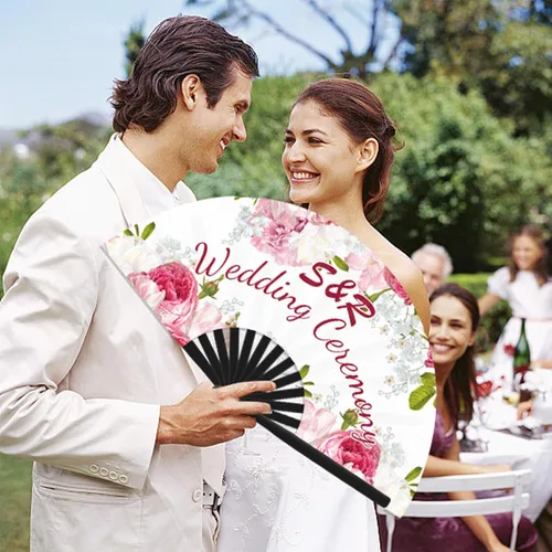 Miniatura 5 de Abanicos de Mano personalizados Abanicos de Mano personalizados con texto de imagen, Abanicos De Mano personalizados, regalo para boda, baile