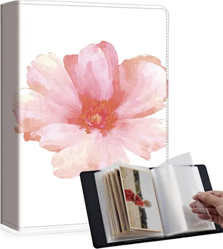 Miniatura 60 de Lindos álbumes de fotos de 4x6 pulgadas con 60 bolsillos y capacidad para 120 fotos con fuerte banda elástica, libres de ácido, a prueba de humedad