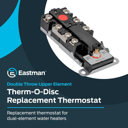 Miniatura 2 de Eastman 60172N - Termostato de doble tiro para calentadores de agua, color negro