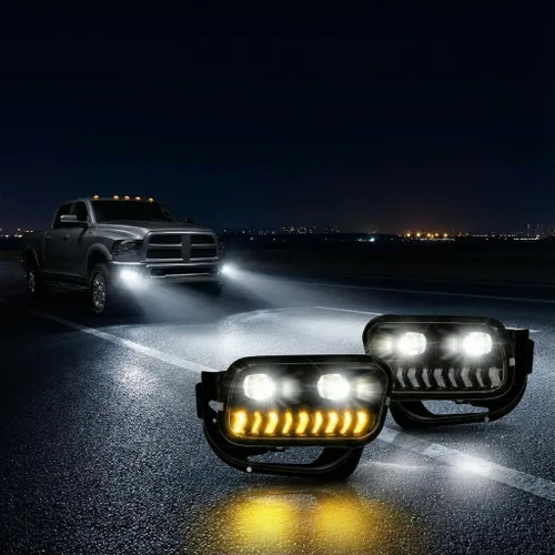 Miniatura 9 de Luces antiniebla LED para Dodge Ram 1500 2009-2012, Dodge Ram 2500 2010-2018, Dodge Ram 3500 2012-2018 Reemplazo de luces antiniebla