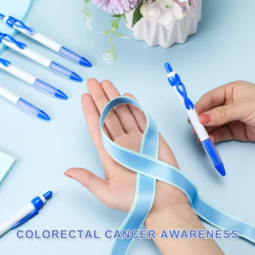Miniatura 6 de Yexiya 100 unidades de bolígrafos de cinta para concienciación sobre el cáncer de mama, autismo, violencia doméstica, ayuda sexual infantil, salud