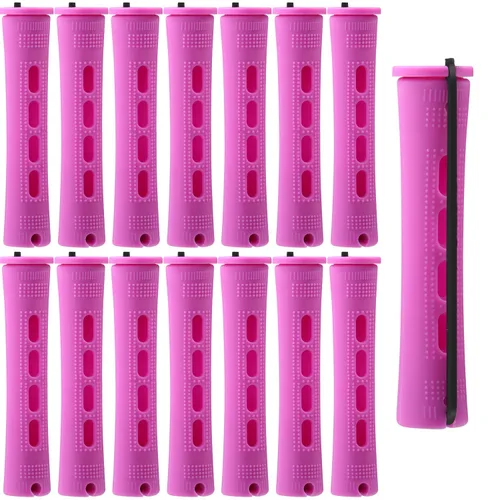 WILLBOND - 60 varillas para permanente para cabello largo, varillas de plástico para rizar, planchas de onda fría, rizadores para peinado del Púrpura