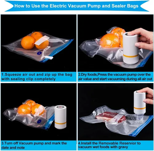 Miniatura 7 de Juego de 42 selladores al vacío Sous Vide, 30 bolsas reutilizables, 5 clips y clips de sellado para cocinas Anova, Joule