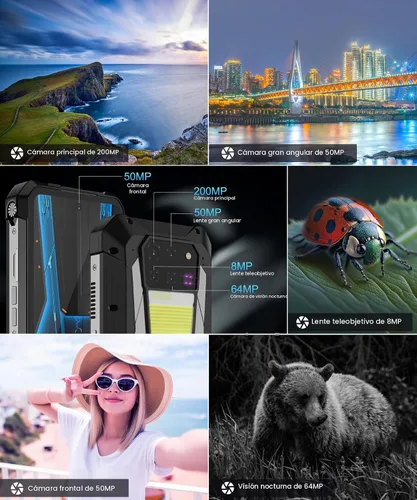 Miniatura 6 de 8849 Tank 3 Pro - Teléfono celular resistente desbloqueado, Android 14, resistente al agua, con proyector, 6.79 pulgadas, 23800 mAh, 5G, teléfonos