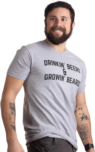 Miniatura 3 de Drinkin' Beers & Growing Beards Funny Drinking Buddies Beer Games Party T-Shirt