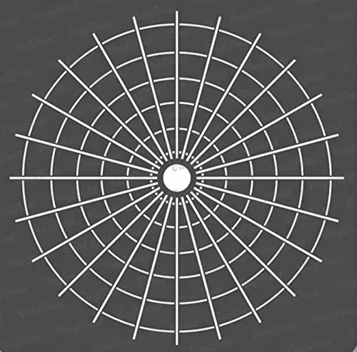 CrafTreat Plantillas de pared reutilizables para pintar patrones grandes, radar, plantilla de mandala para pintura de puntos, 12 x 12 pulgadas,