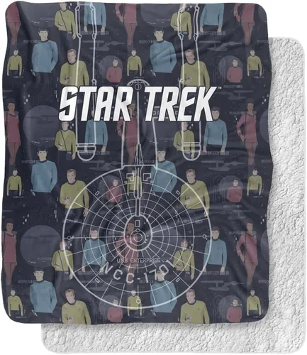 Miniatura 9 de Star Trek - Manta de 50 x 60 pulgadas, manta de sherpa de tacto sedoso de Among The Stars, manta supersuave