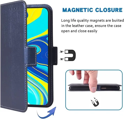 Miniatura 5 de Compatible con Xiaomi Redmi Note 9 Pro/Note 9s/Note9 Pro Max/Poco M2 Pro Wallet Case Funda de cuero Flip Cover Titular de la tarjeta Fundas