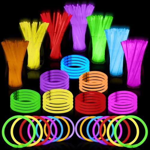 Miniatura 11 de PartySticks Paquete de 400 palos brillantes ultra brillantes para fiestas, 8 pulgadas que brillan en la oscuridad, recuerdos de fiesta de Halloween