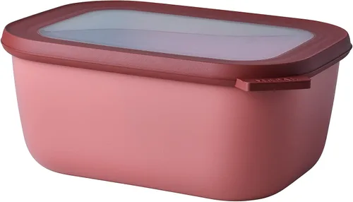 Miniatura 8 de Mepal Cirqula - Recipiente circular rectangular para almacenar y servir alimentos con tapas transparentes, perfecto para preparación de alimentos