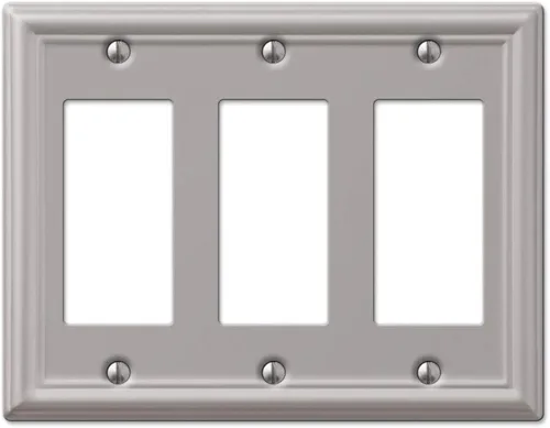 Miniatura 30 de Amerelle 149R4DB - Placa de pared Chelsea, 4 interruptores de palanca, acero, bronce envejecido, paquete de 1