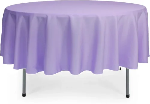 Miniatura 31 de YOUR CHAIR COVERS - Mantel redondo de poliéster prémium de 120 pulgadas - Mantel de lino color champán para mesas redondas estándar