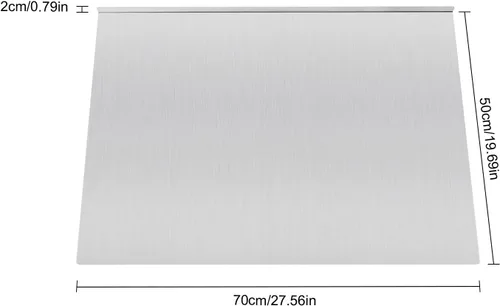 Miniatura 4 de Tabla de cortar de acero inoxidable 304 de 27.6 x 19.7 pulgadas, alfombrilla de metal antiadherente para cocina, cortar y amasar carne, frutas
