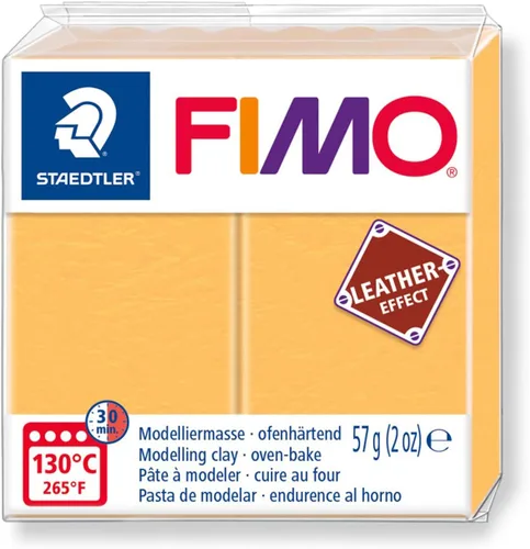 Miniatura 13 de STAEDTLER Fimo 8010-809 - Arcilla para modelar endurecimiento en horno (efecto cuero), color gris paloma