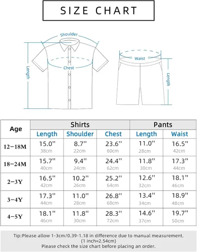 Miniatura 6 de A&J DESIGN Traje de caballero para bebé, 2 piezas, camisa y pantalones