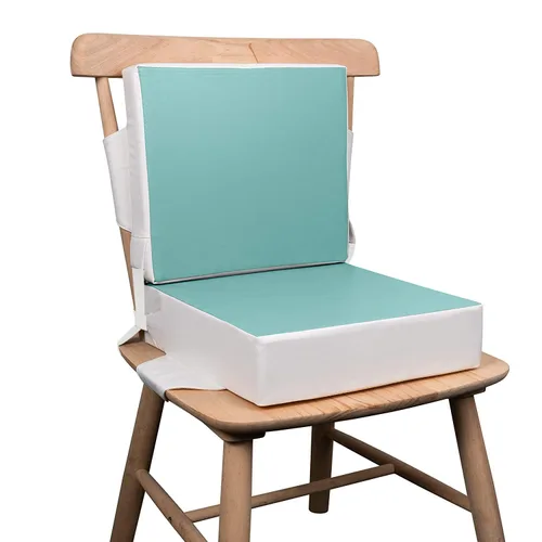 Miniatura 11 de Asiento elevador para niños con 2 piezas de correas de PU lavables y hebilla de seguridad, portátil para silla de cocina, ideal para viajes