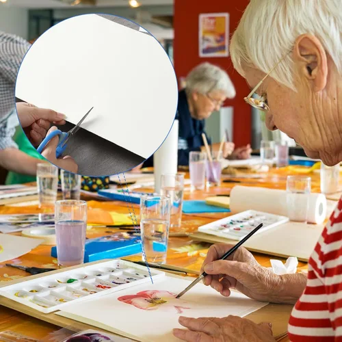 Miniatura 4 de Sabary 36 hojas de 22 x 30 pulgadas, papel de acuarela grande de 140 libras/300 GSM, papel de pintura de prensa en frío blanco para principiantes