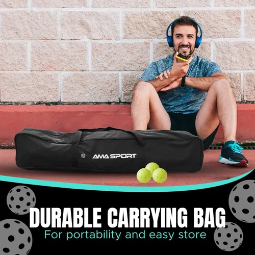 Miniatura 6 de AMA SPORT Sistema de red de pickleball portátil de tamaño regulador de 22 pies para interiores y exteriores, diseñado para todas las condiciones