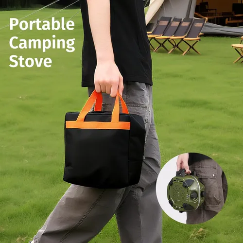 Miniatura 7 de INFOOD Estufa de camping de propano de 20,000 BTU – Estufa de gas portátil de 2 quemadores con control de llama ajustable, encendido piezoeléctrico