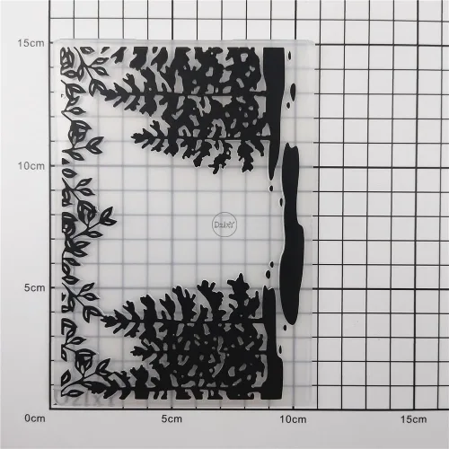 Miniatura 3 de DzIxY Fondo de árboles Carpetas en relieve de plástico para tarjetas que hacen suministros DIY papel 3D plantillas de álbum de recortes álbum