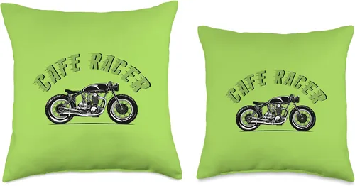 Miniatura 3 de American Cafe Racer Motorcycle Apparel and Merch Cafe Racer Biker Men Women Adult Teens Boys Girls Kids Youth Throw Pillow, 16x16, Multicolor