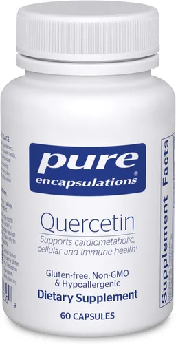 Pure Encapsulations Quercetina - 500 mg - Apoyo inmunológico, salud celular y salud cardíaca - Suplemento antioxidante - Sin gluten y sin OMG - 60