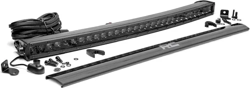 Rough Country - Barra de luz LED curva de 30 pulgadas - 150W, 12,000 lúmenes, haz de enfoque puntual, iluminación todoterreno para Jeeps, camiones y