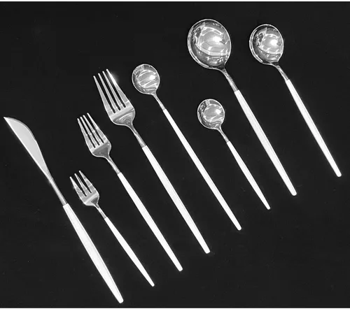 Miniatura 2 de Morden Design - Juego de cubiertos de acero inoxidable pulido brillante, 36 piezas, para 6 personas, incluye tenedores, cucharas, cuchillos