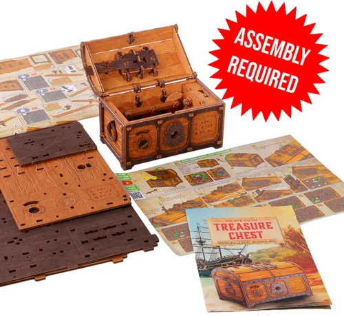 Miniatura 4 de WOODEN.CITY Caja de rompecabezas cofre del tesoro para adultos – Rompecabezas de madera 3D, caja de misterio, juego de escape y acertijo cerebral