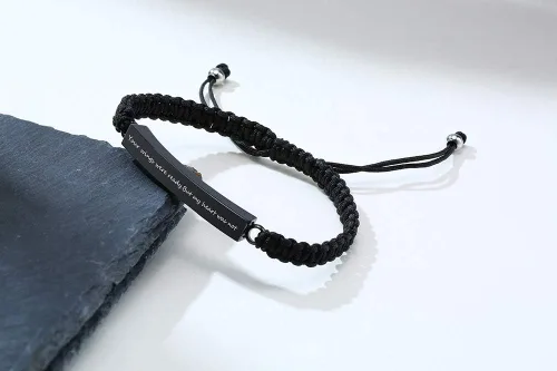 Miniatura 65 de Pulsera de urna personalizada para cenizas, recuerdos de joyería de cremación para mujeres y hombres, pulsera ajustable de cuerda tejida hecha a