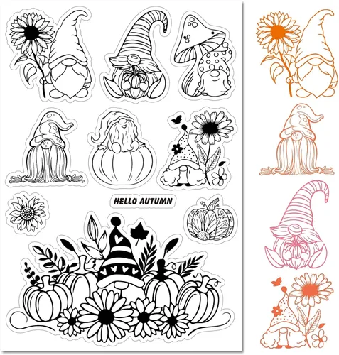 Miniatura 14 de CRASPIRE Sellos transparentes de árbol de la vida, diseño de árbol de la vida, sol y fase lunar, reutilizables, sellos de silicona transparente