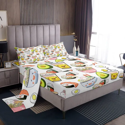 Miniatura 43 de Feelyou Juego de ropa de cama con alfabeto 3D, juego de sábanas coloridas del alfabeto inglés para niños y adultos, sábanas de dibujos animados