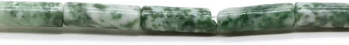Miniatura 19 de Piedra de jaspe imperial negro natural de 0.157 x 0.512 in en forma de tubo de piedras preciosas cilíndricas sueltas manuales para hacer pulseras