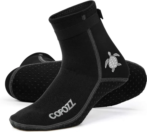 Miniatura 11 de COPOZZ Calcetines de buceo de neopreno de 0.118 pulgadas (0.118 in), antideslizantes para esnórquel natación, jóvenes, hombres y mujeres