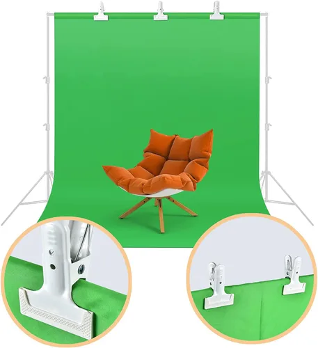 Miniatura 2 de Abrazaderas de resorte para telón de fondo, paquete de 6 clips grandes y resistentes para telón de fondo de fotografía de 4 pulgadas, para trabajar