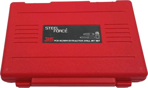 Miniatura 6 de Steel Force ASE35D - Juego de 35 extractores de tornillos Juego de brocas Removedor de pernos rotos Herramienta de sujeción pelada