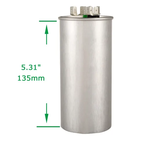 Miniatura 4 de 80/5 uF 80+5 MFD 370V o 440V CBB65 Capacitor Redondo de Arranque de Doble Funcionamiento 80 5 uF MFD 370 440 Voltios VAC para Condensador