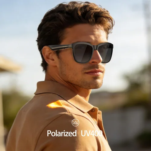 Miniatura 5 de Lentes inteligentes Gafas Bluetooth Marco ultraligero de 1.46 oz para exteriores Llamadas manos libres, control de música y voz Batería