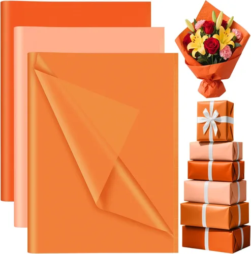 Miniatura 9 de PLULON 90 hojas de papel de seda rosa para bolsas de regalo, papel de regalo de colores a granel para manualidades, embalaje de cumpleaños, baby