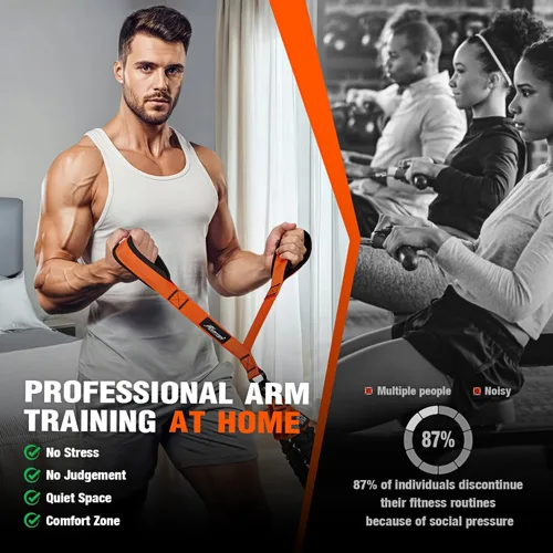 Miniatura 3 de HPYGN Bandas de resistencia para entrenamiento de brazos, bíceps, tríceps, espalda, abdominales, hombros, bandas de ejercicio resistentes con asas