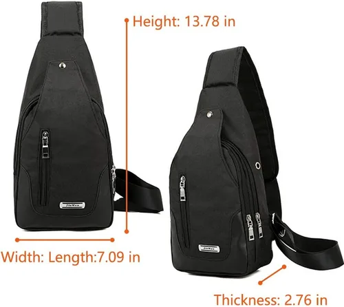 Miniatura 2 de Mochila tipo bandolera bandolera bandolera para el pecho, bolsa de hombro, pequeña mochila casual para mujeres y hombres, senderismo