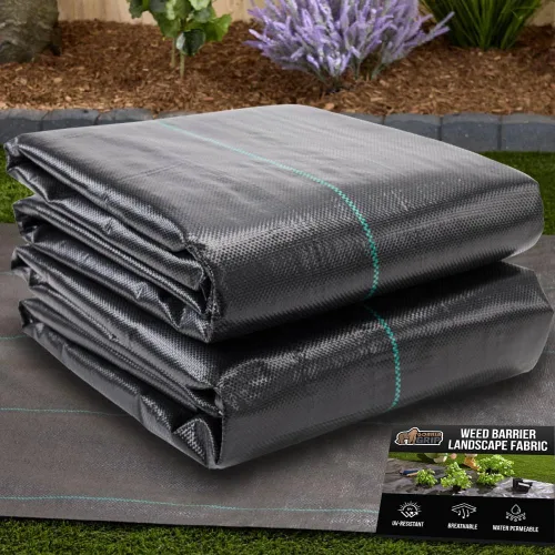 GORILLA GRIP Tela de barrera de malezas, tela tejida resistente para paisaje, 3.2 onzas, cubierta de suelo para camas de jardín y acolchado