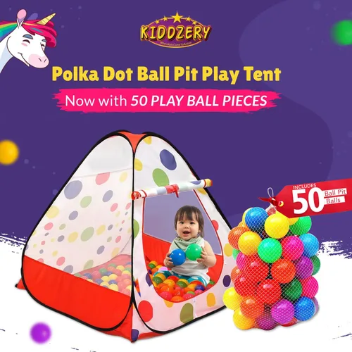 Miniatura 2 de Tienda de campaña emergente con pozo de pelotas para niños, tienda de campaña para casa de juegos para niños y niñas, bebés y niños pequeños