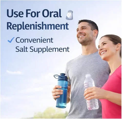 Miniatura 4 de Tabletas de cloruro de sodio USP, 0.04 oz, 100 unidades, suplemento de sal para solución o uso oral, para hacer solución isotónica, prevenir