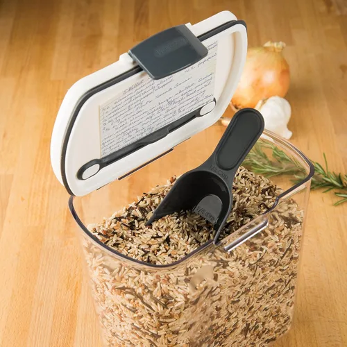 Miniatura 5 de PrepWorks PKS-120 - Contenedor de plástico ProKeeper de almacenamiento de grano de 2.5 cuartos de galón con tapa con bisagras, 1 pieza, transparente