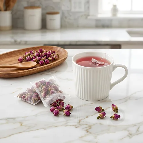 Miniatura 5 de 100 bolsas de filtro de té vacías desechables de malla con cordón para té suelto, café, bolsita de especias, cocina de baño, 2.36 x 2.75 pulgadas