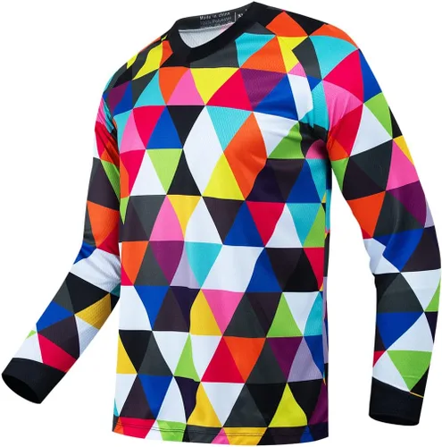 Miniatura 134 de Hotlion Camiseta de ciclismo para hombre, manga larga, MTB Motocross, ropa de carreras todoterreno