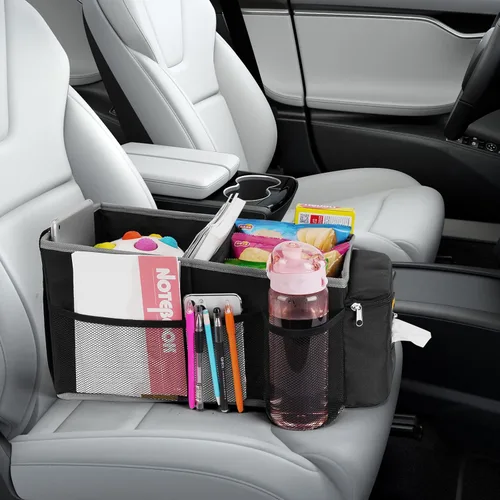 Miniatura 6 de Organizador de asiento de automóvil, organizador de asiento trasero de automóvil con portavasos, organización de almacenamiento para asiento