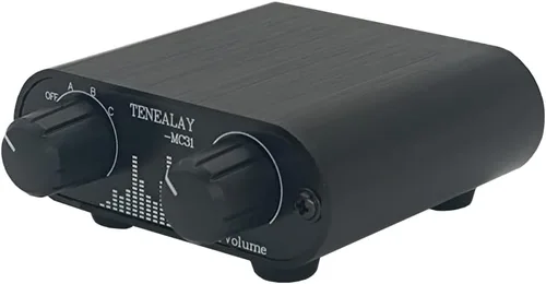 Miniatura 8 de Nueva Caja divisora de audio D3 3 (1)-entrada-1 (3)-salida, mini conmutador de señal de entrada de fuente selector divisor de 3.5mm estéreo